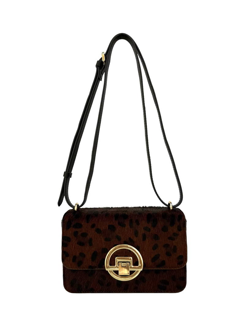 Apatchy London brown leopard shoulder bag - British product