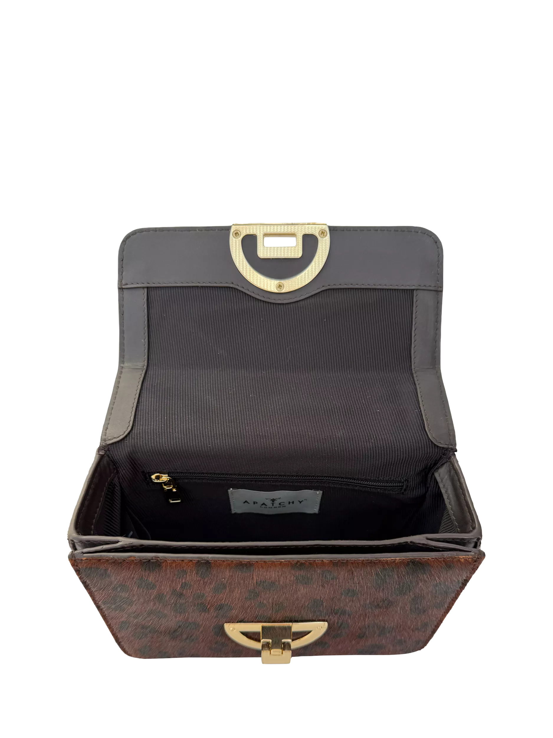 Apatchy London brown leopard shoulder bag - British product