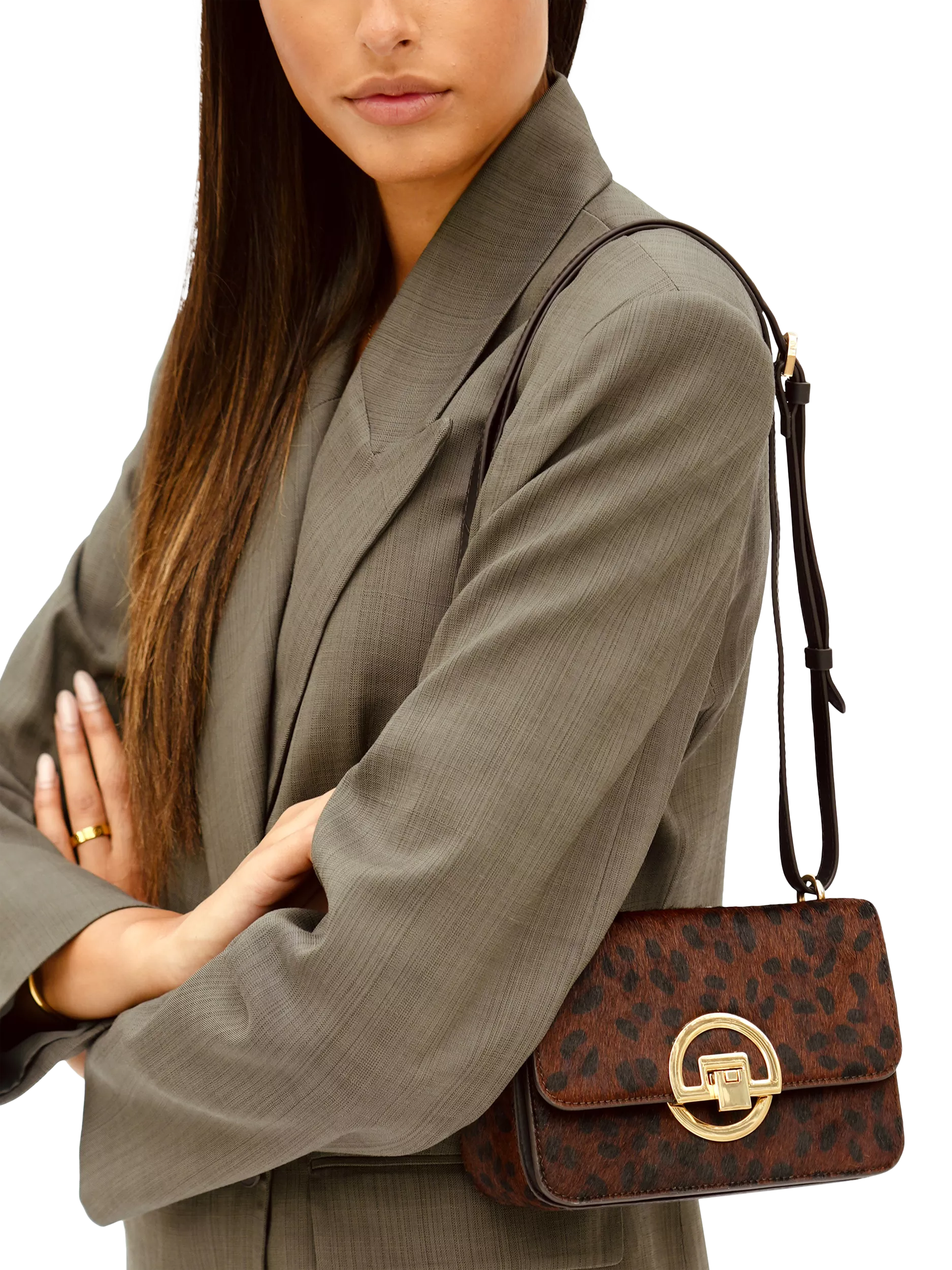 Apatchy London brown leopard shoulder bag - British product