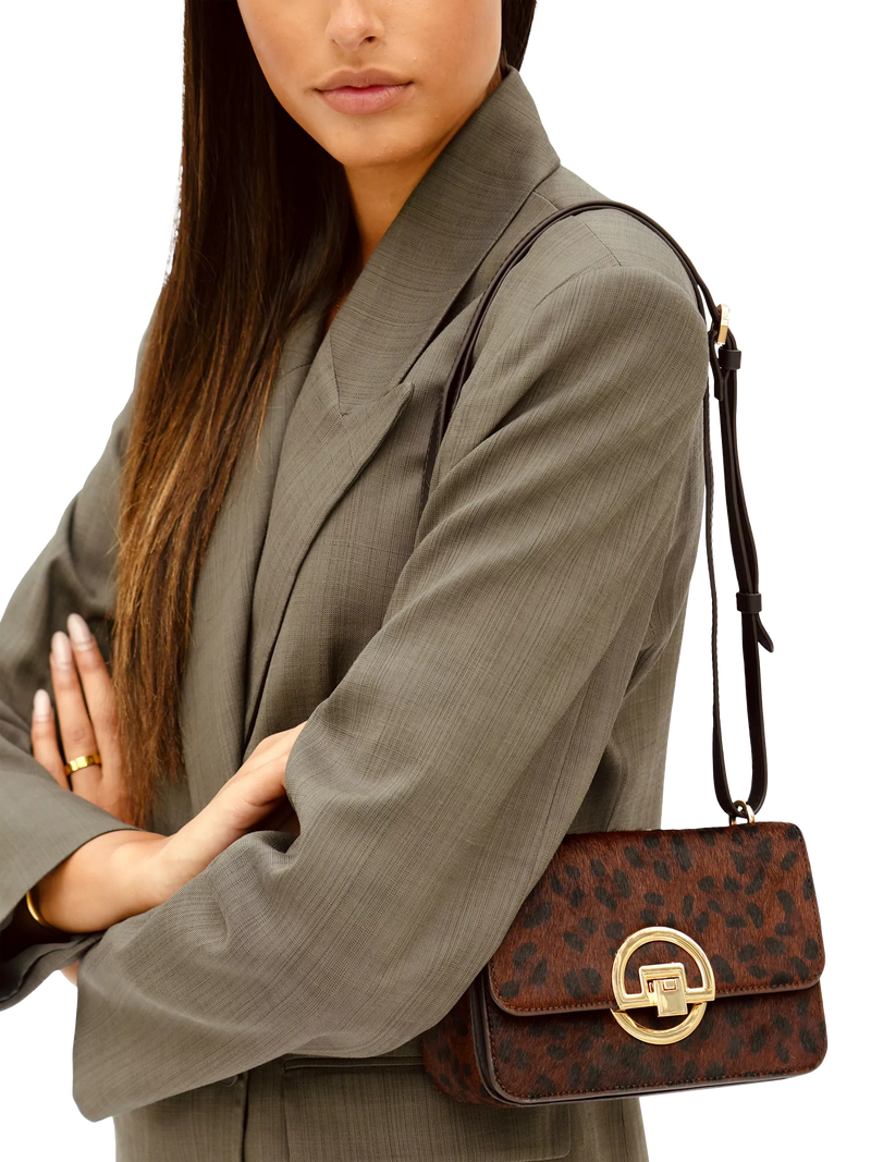 Apatchy London brown leopard shoulder bag - British product
