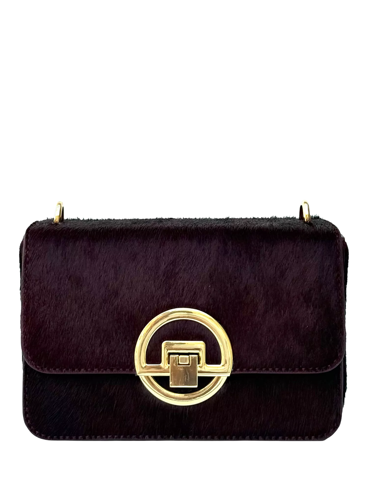 Apatchy London Tilly hair-on leather shoulder bag - British product