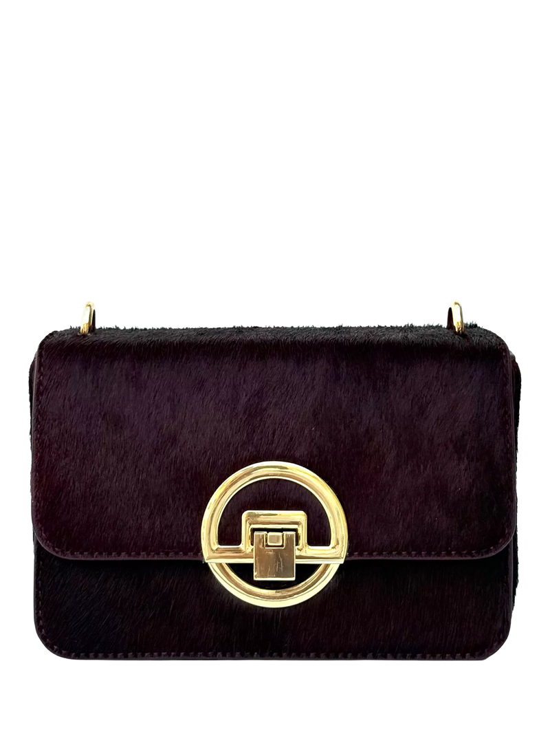 Apatchy London Tilly hair-on leather shoulder bag - British product