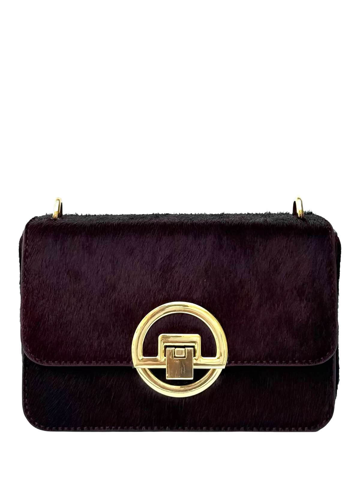 Apatchy London Tilly hair-on leather shoulder bag - British product