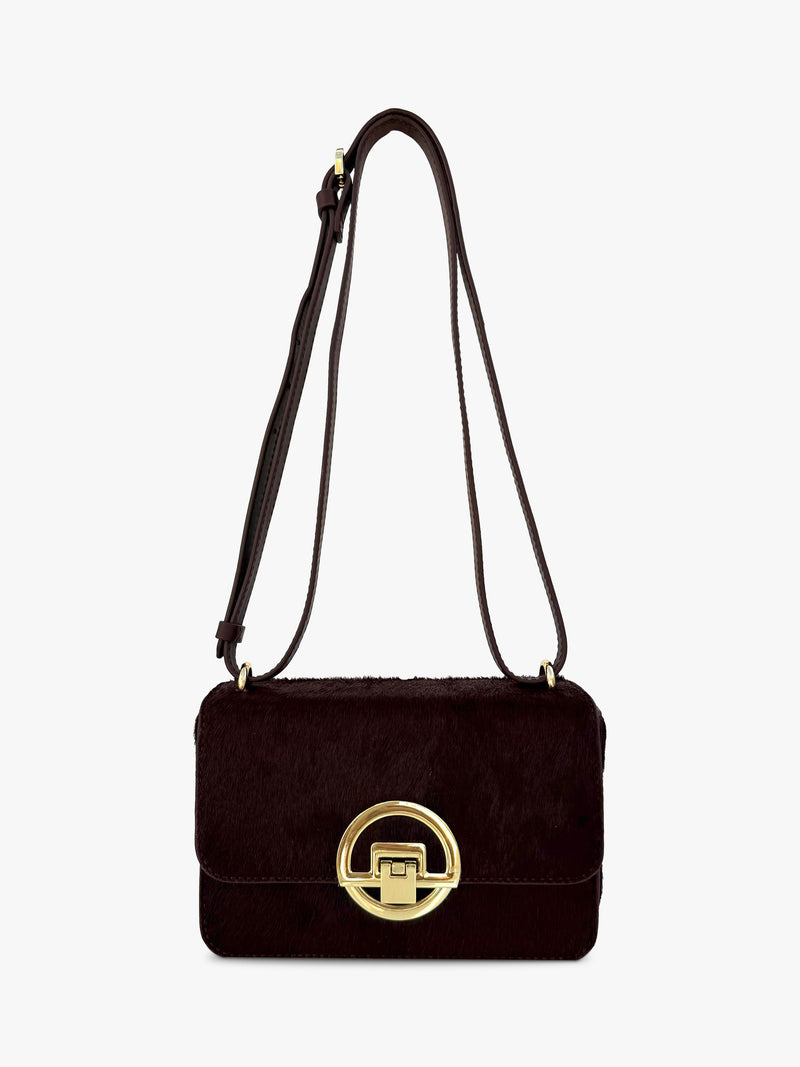 Apatchy London Tilly hair-on leather shoulder bag - British product