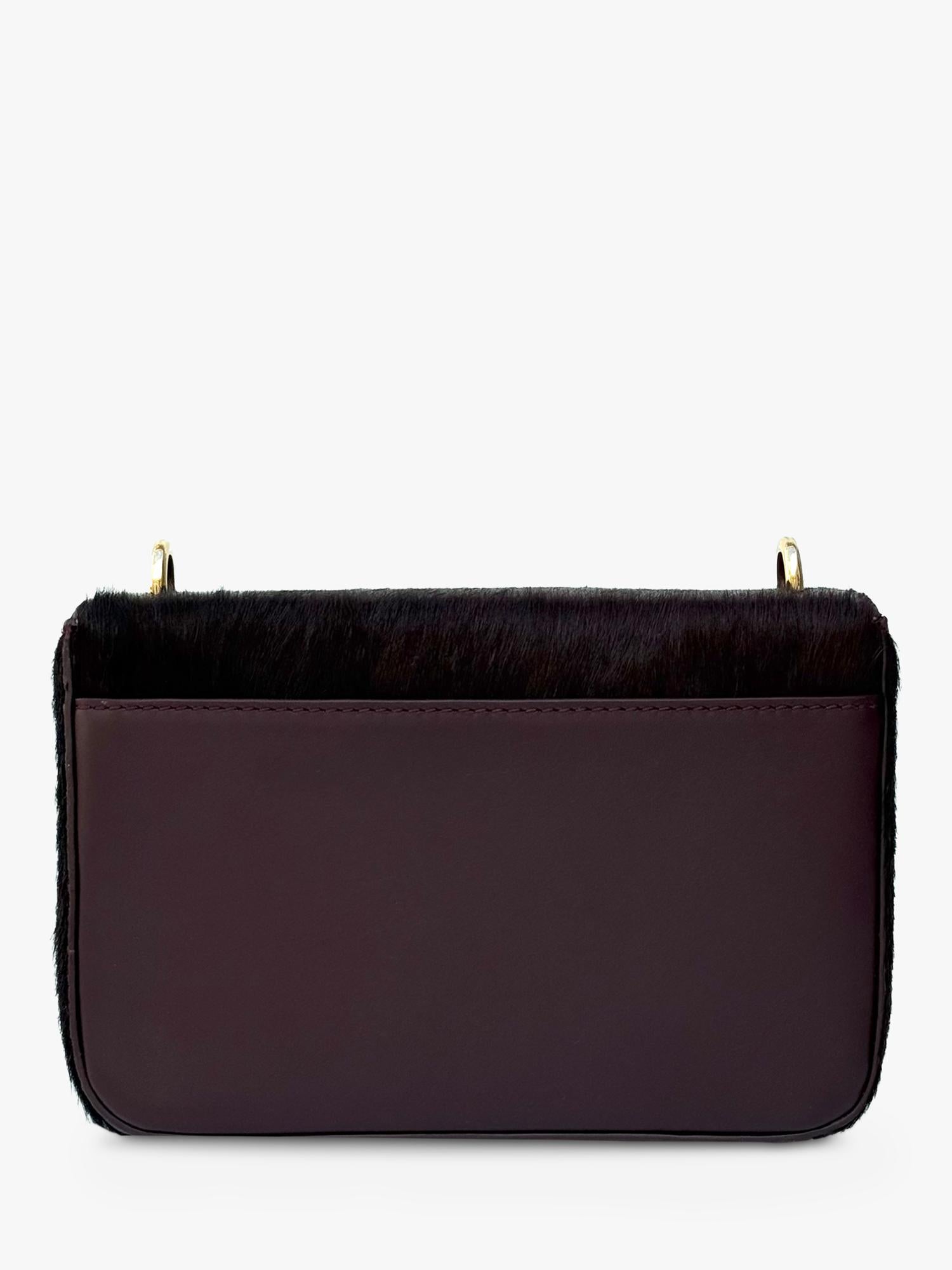 Apatchy London Tilly hair-on leather shoulder bag - British product