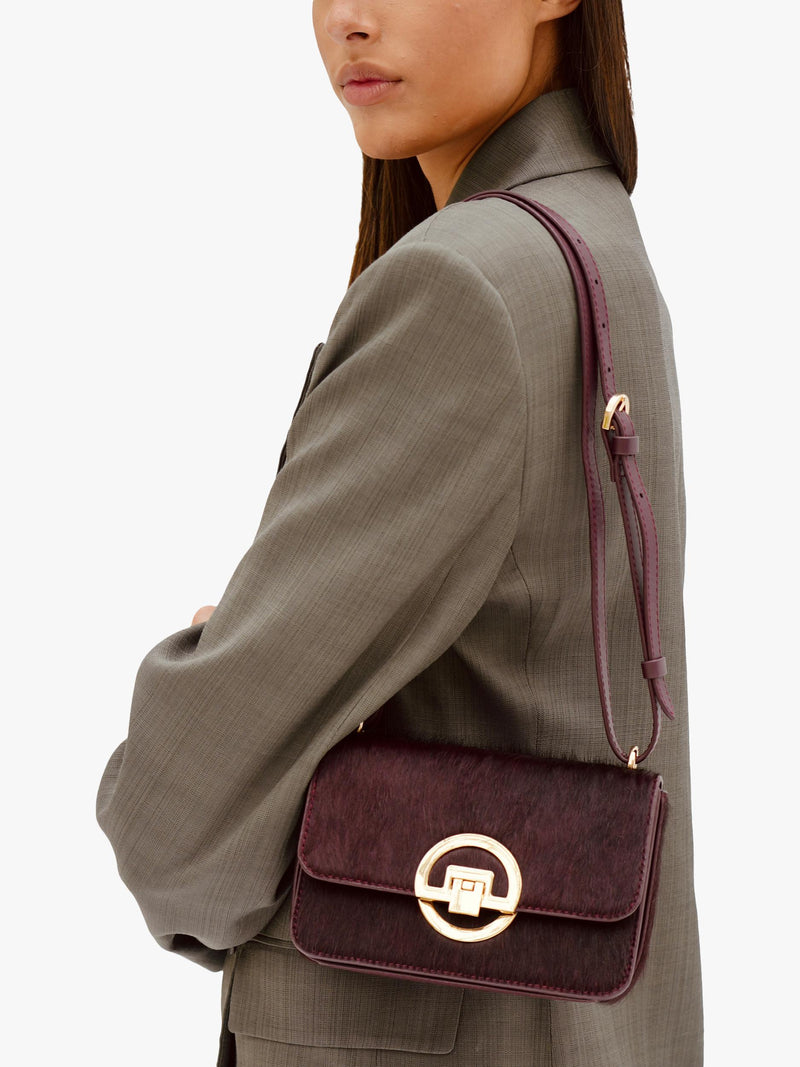 Apatchy London Tilly hair-on leather shoulder bag - British product