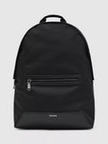 Reiss Allen Woven Backpack Black with zip, imported from the UK