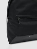 Reiss Allen Woven Backpack Black with zip, imported from the UK
