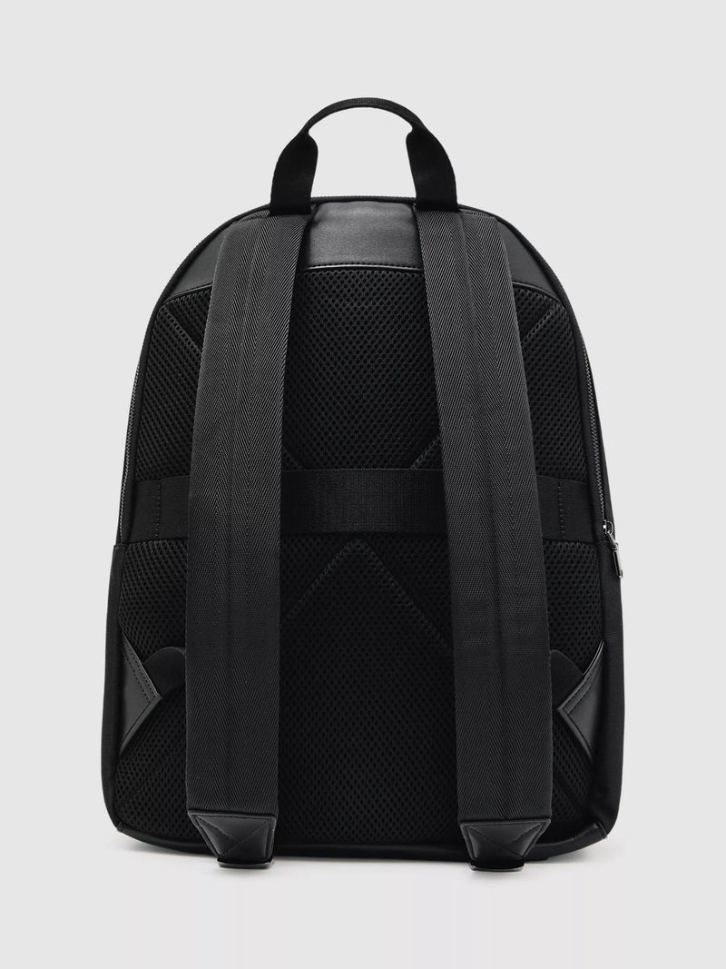 Reiss Allen Woven Backpack Black with zip, imported from the UK