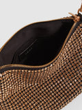 Reiss gold diamante embellished clutch bag (British brand)
