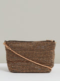Reiss gold diamante embellished clutch bag (British brand)