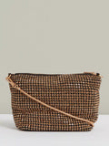 Reiss gold diamante embellished clutch bag (British brand)