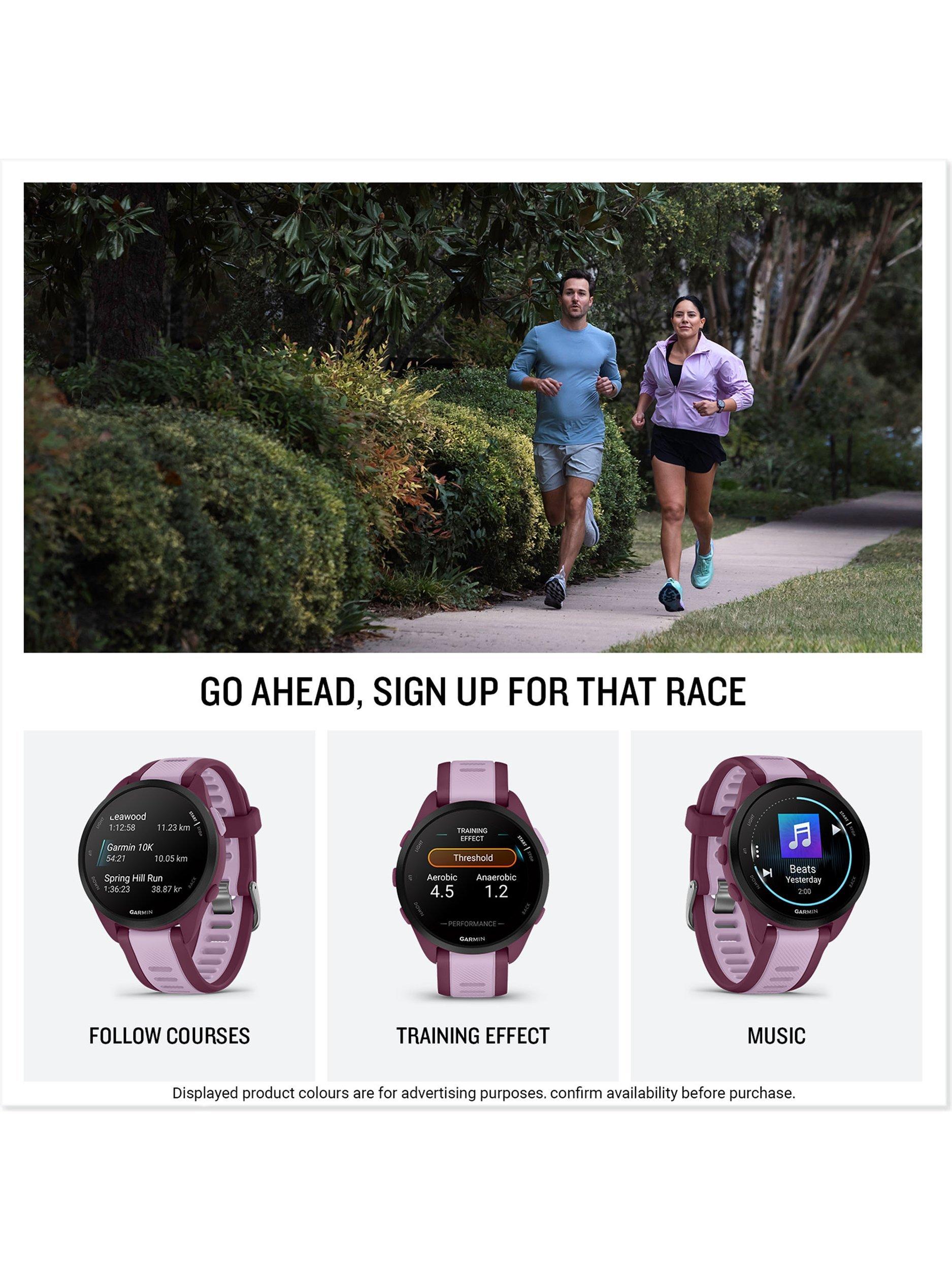 Garmin Forerunner 165 Music GPS running smartwatch - British product
