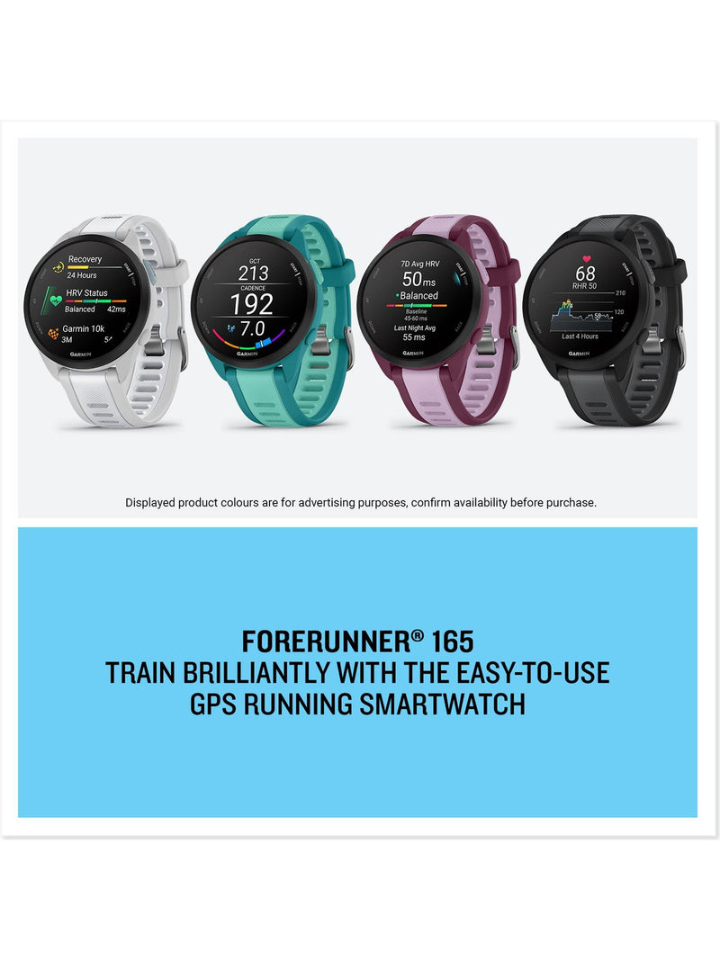 Garmin Forerunner 165 Music GPS running smartwatch - British product