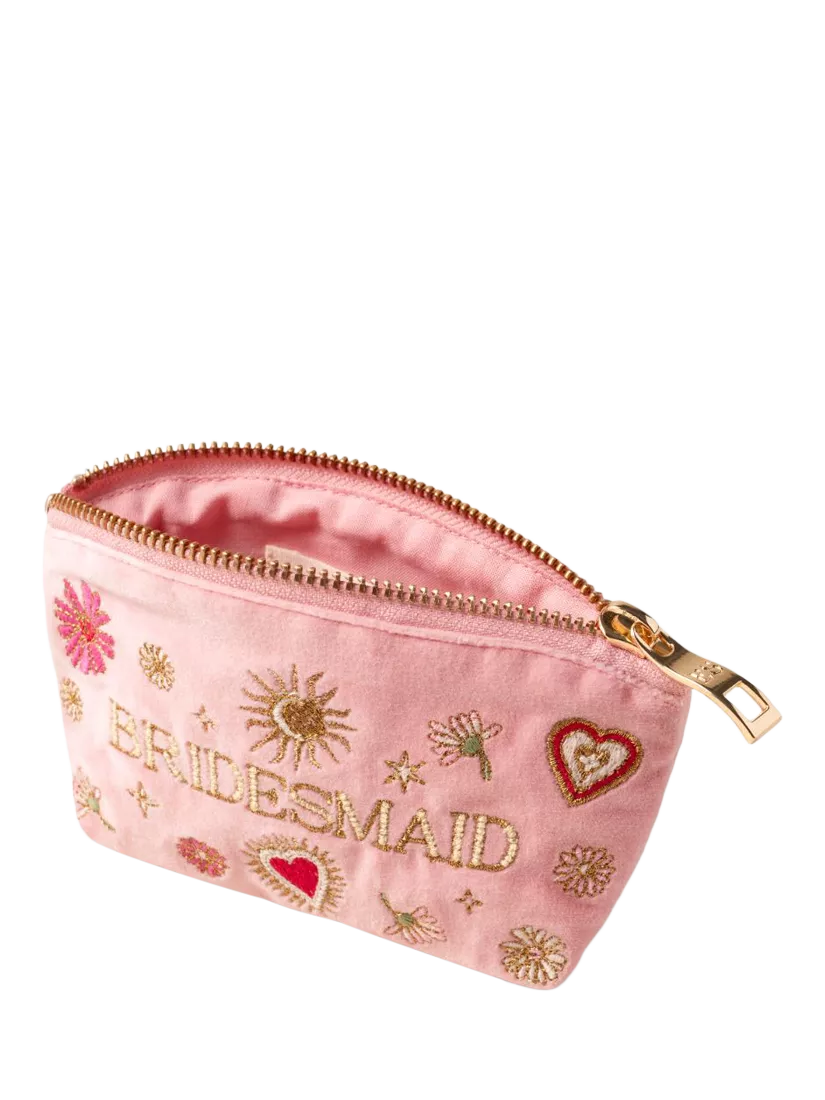 Elizabeth Scarlett Love Charm Bridesmaid Coin Purse in organic cotton, imported from the UK