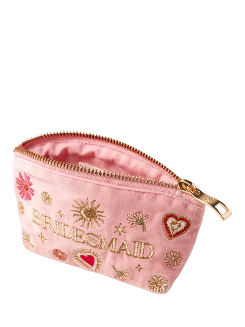 Elizabeth Scarlett Love Charm Bridesmaid Coin Purse in organic cotton, imported from the UK