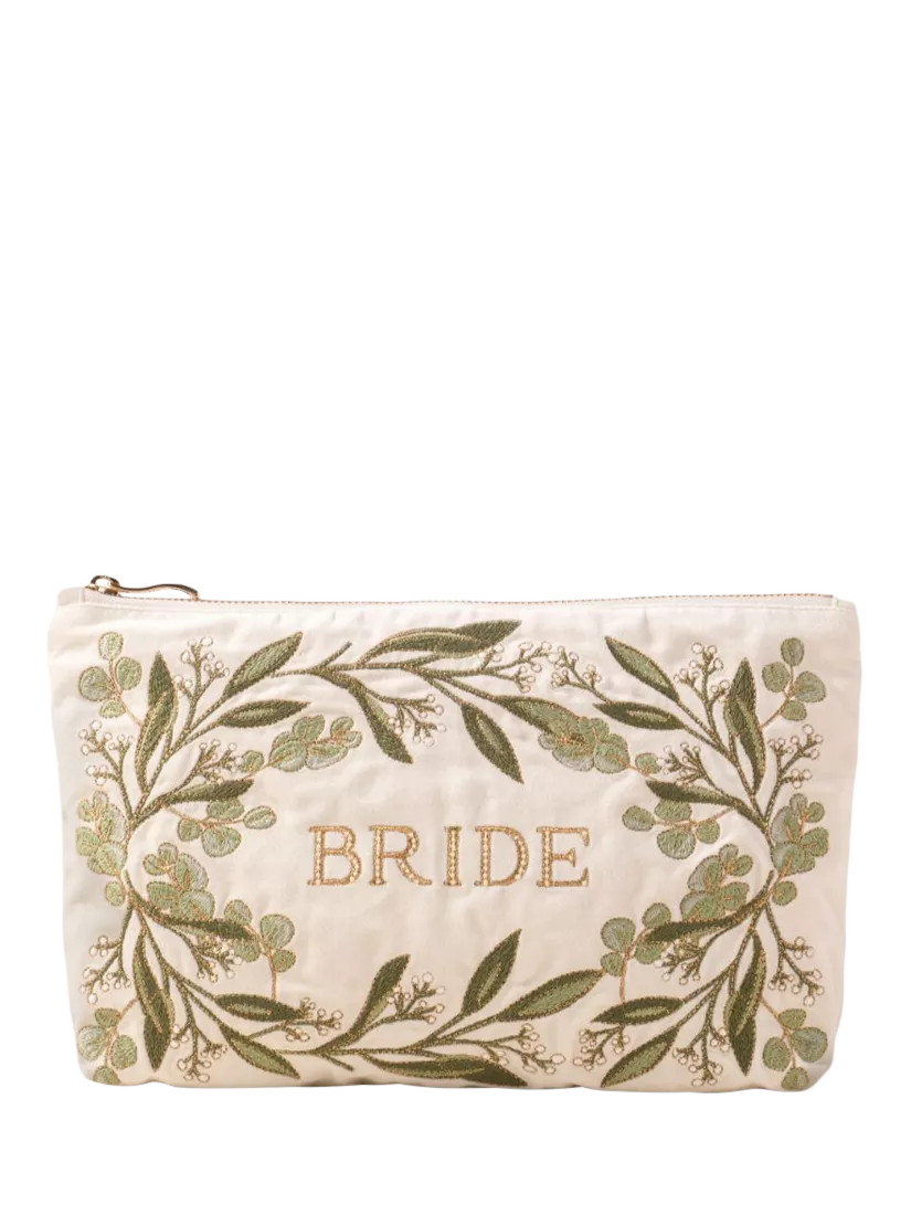 Elizabeth Scarlett olive branch bride pouch (British brand)