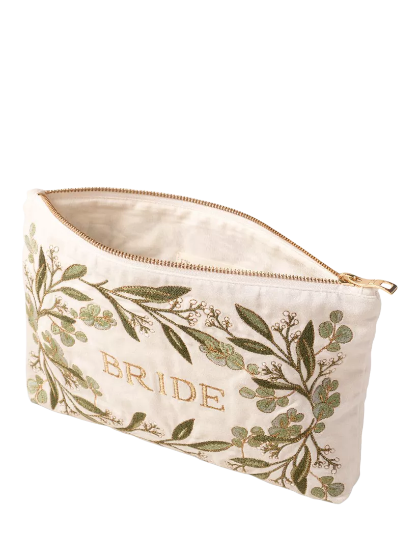 Elizabeth Scarlett olive branch bride pouch (British brand)
