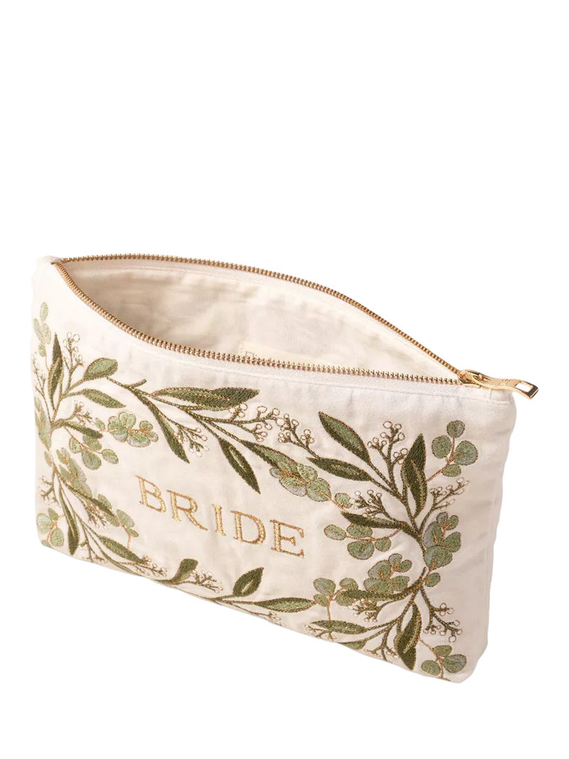 Elizabeth Scarlett olive branch bride pouch (British brand)