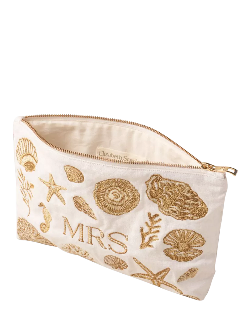 Elizabeth Scarlett Mrs Seashell organic cotton pouch - British product