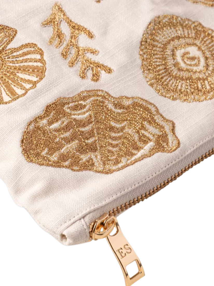 Elizabeth Scarlett Mrs Seashell organic cotton pouch - British product