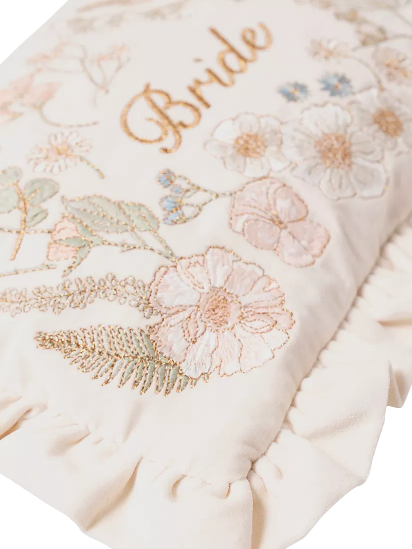 Elizabeth Scarlett pressed flowers bride pouch, imported from the UK