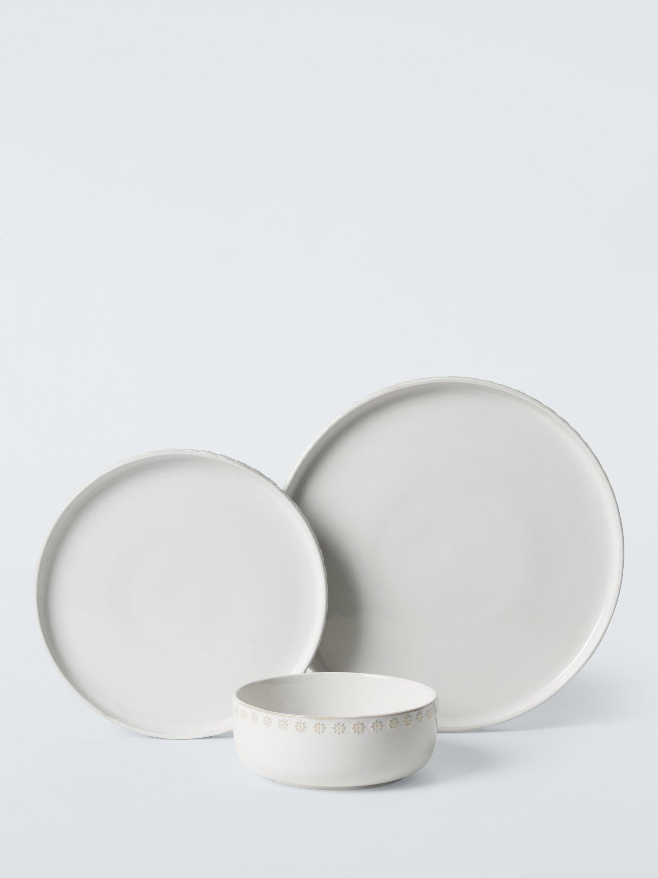 John Lewis stoneware dinner set Floral Dot 12-piece, imported from the UK