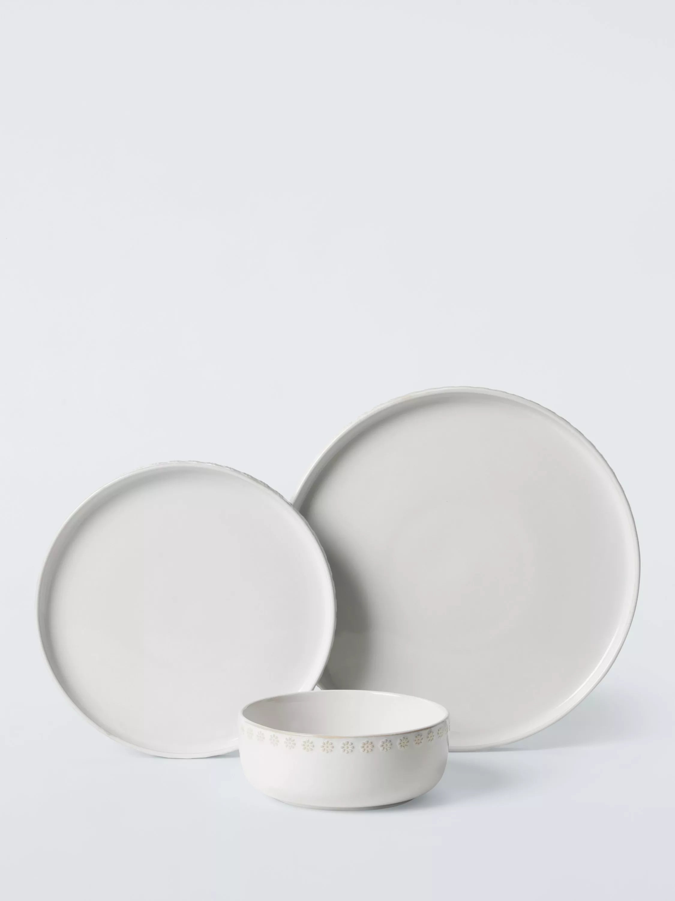 John Lewis stoneware dinner set Floral Dot 12-piece, imported from the UK