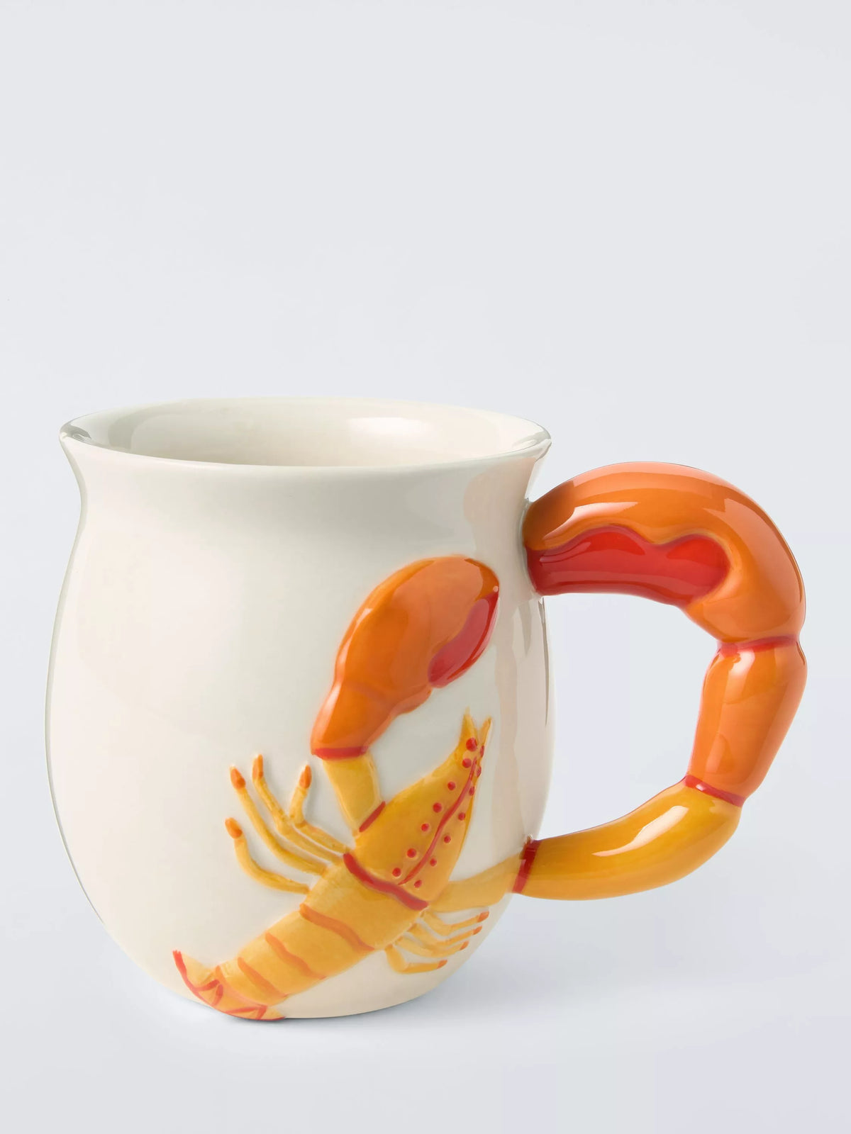 John Lewis hand painted stoneware shrimp mug 520ml, UK version
