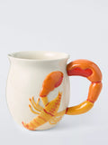 John Lewis hand painted stoneware shrimp mug 520ml, UK version