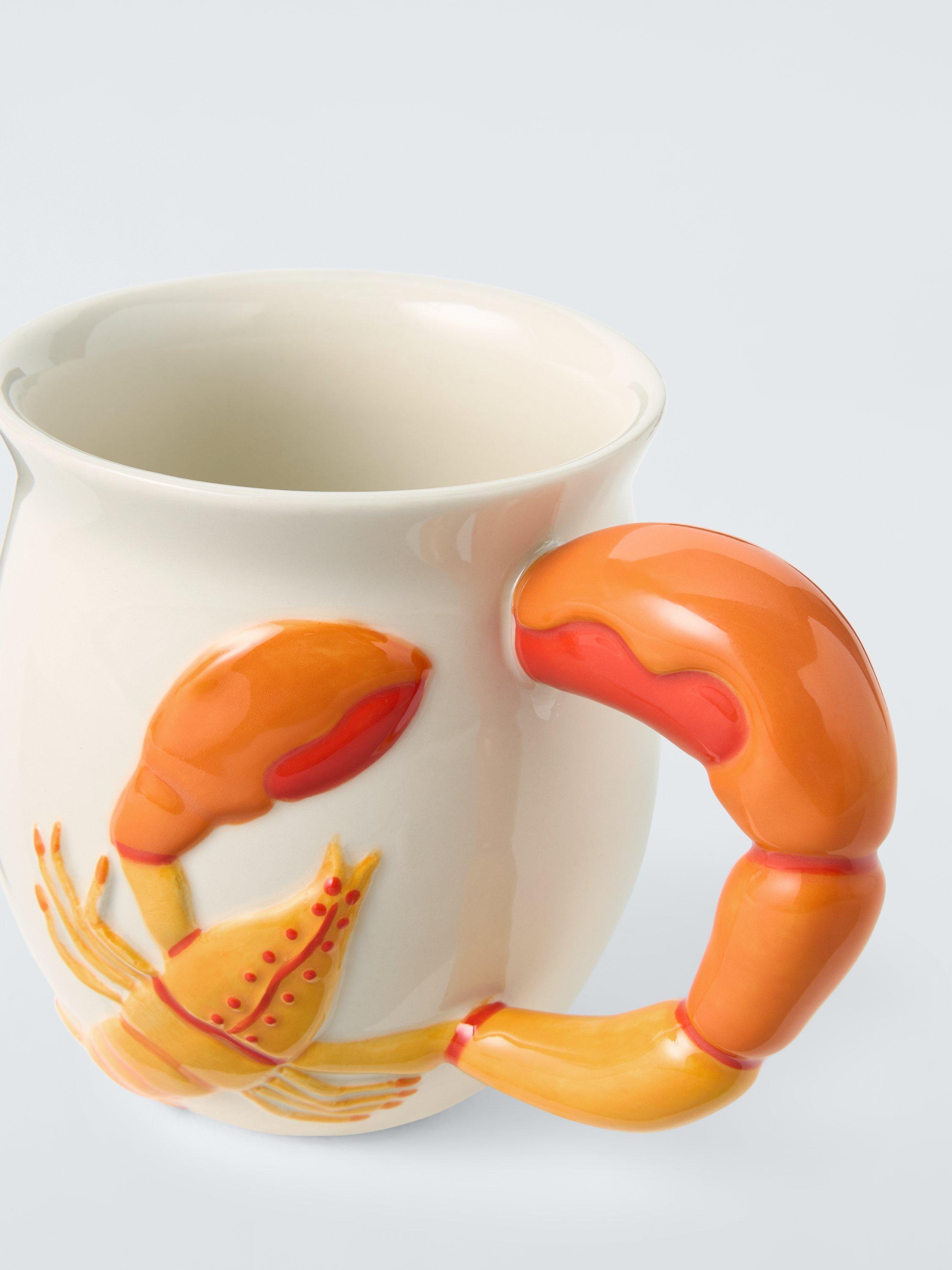 John Lewis hand painted stoneware shrimp mug 520ml, UK version