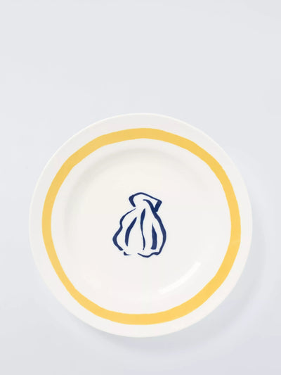 John Lewis John Lewis Shell Fine China Side Plate, White/Multi, 19cm- Buy online at McGrocer