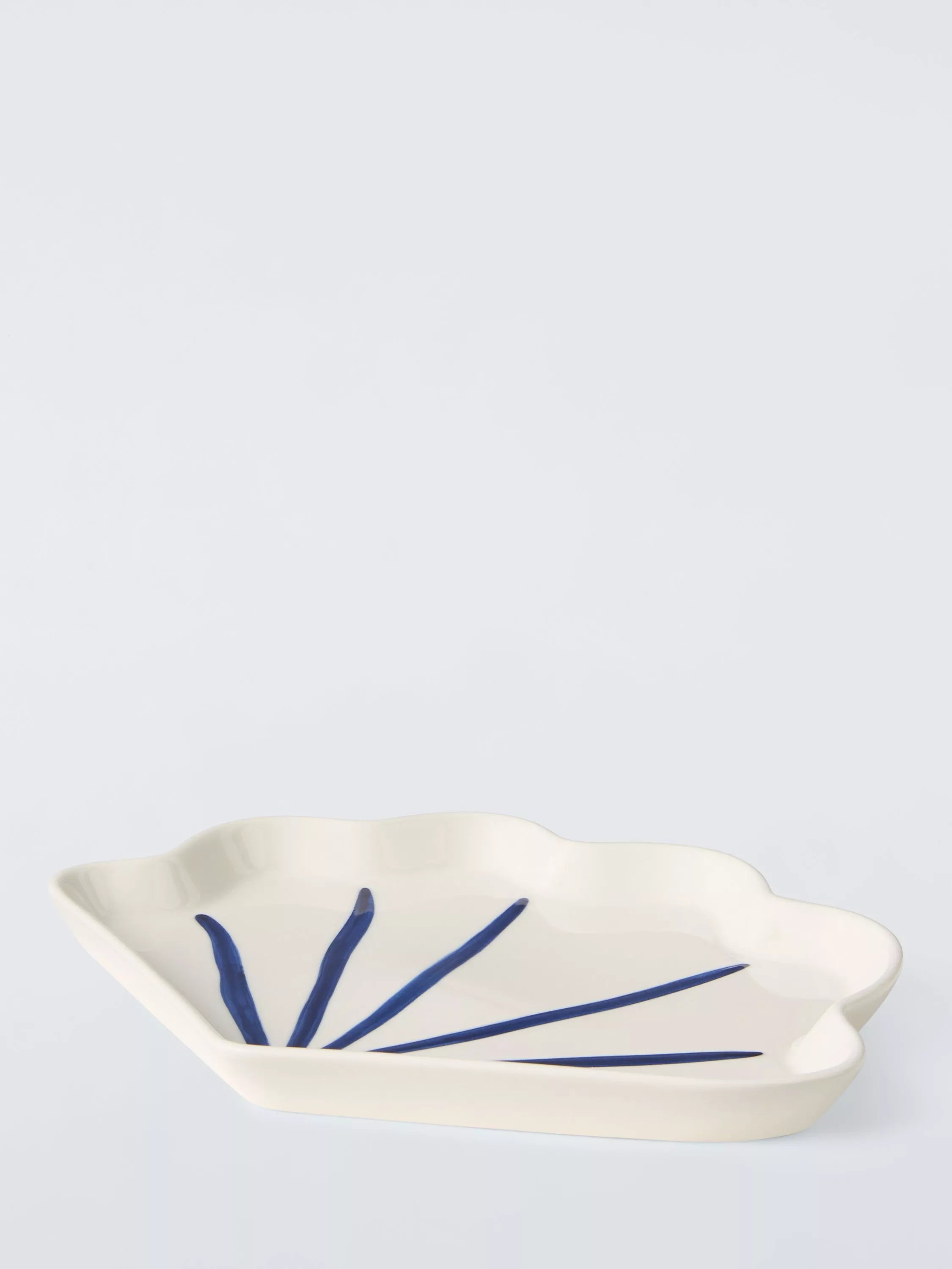 John Lewis hand painted stoneware shell side plate 21.5cm, UK version