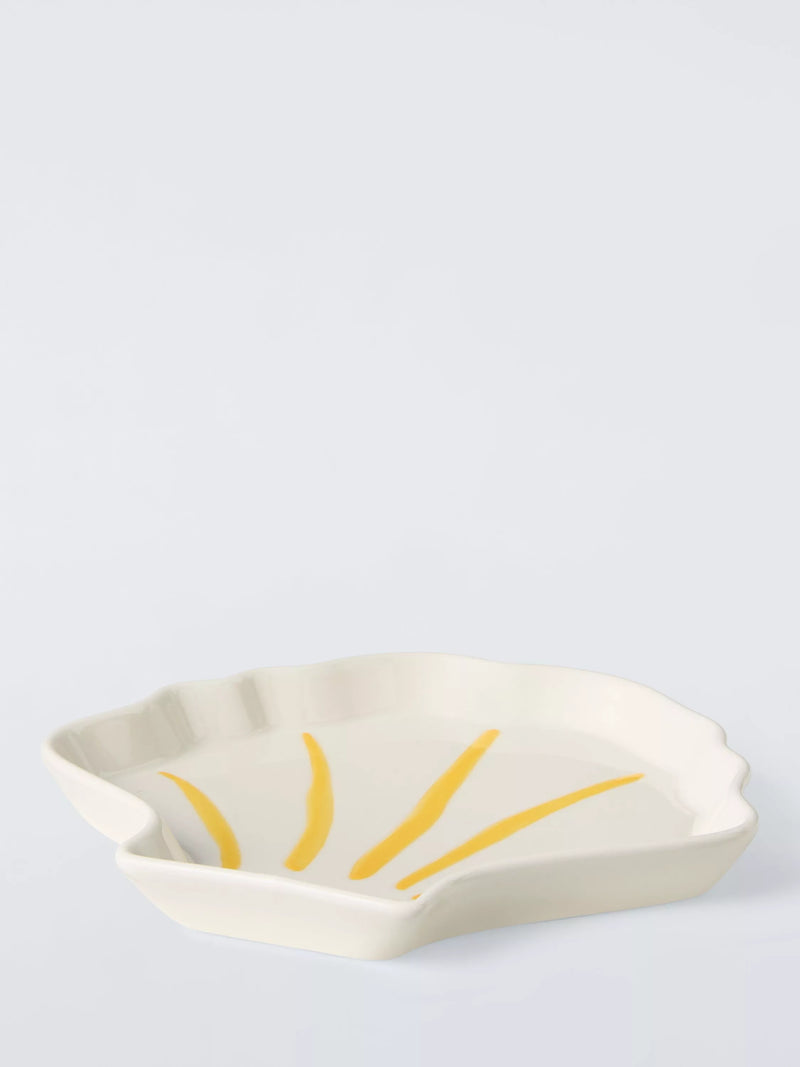 John Lewis hand painted stoneware shrimp plate 17cm - British product