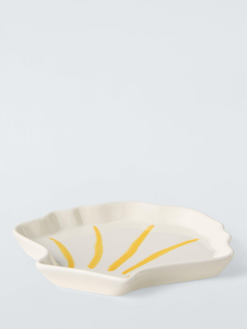 John Lewis hand painted stoneware shrimp plate 17cm - British product