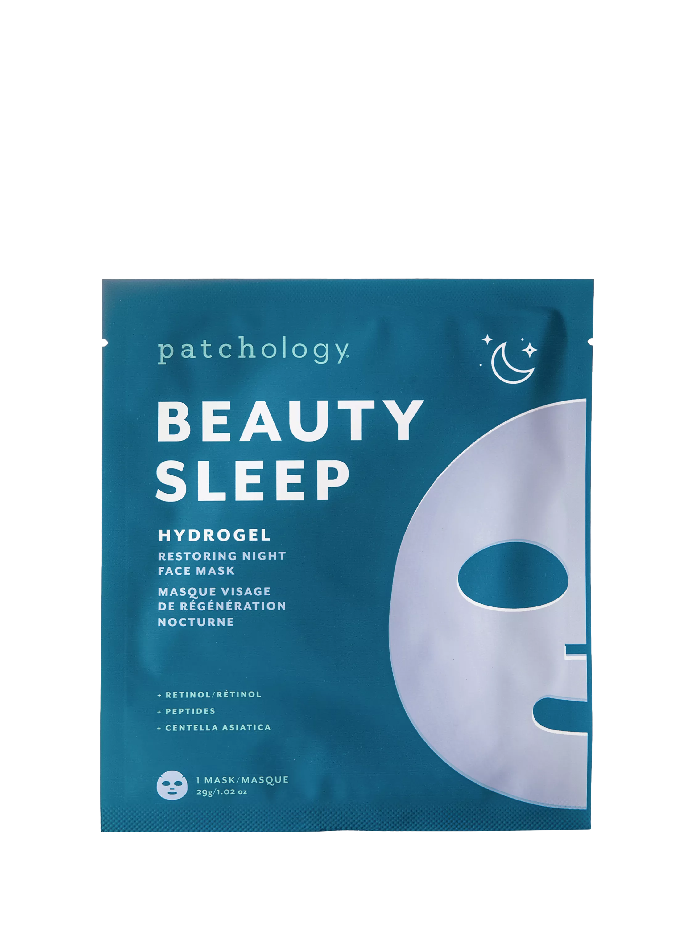 Patchology hydrogel restoring night face mask, single - British product