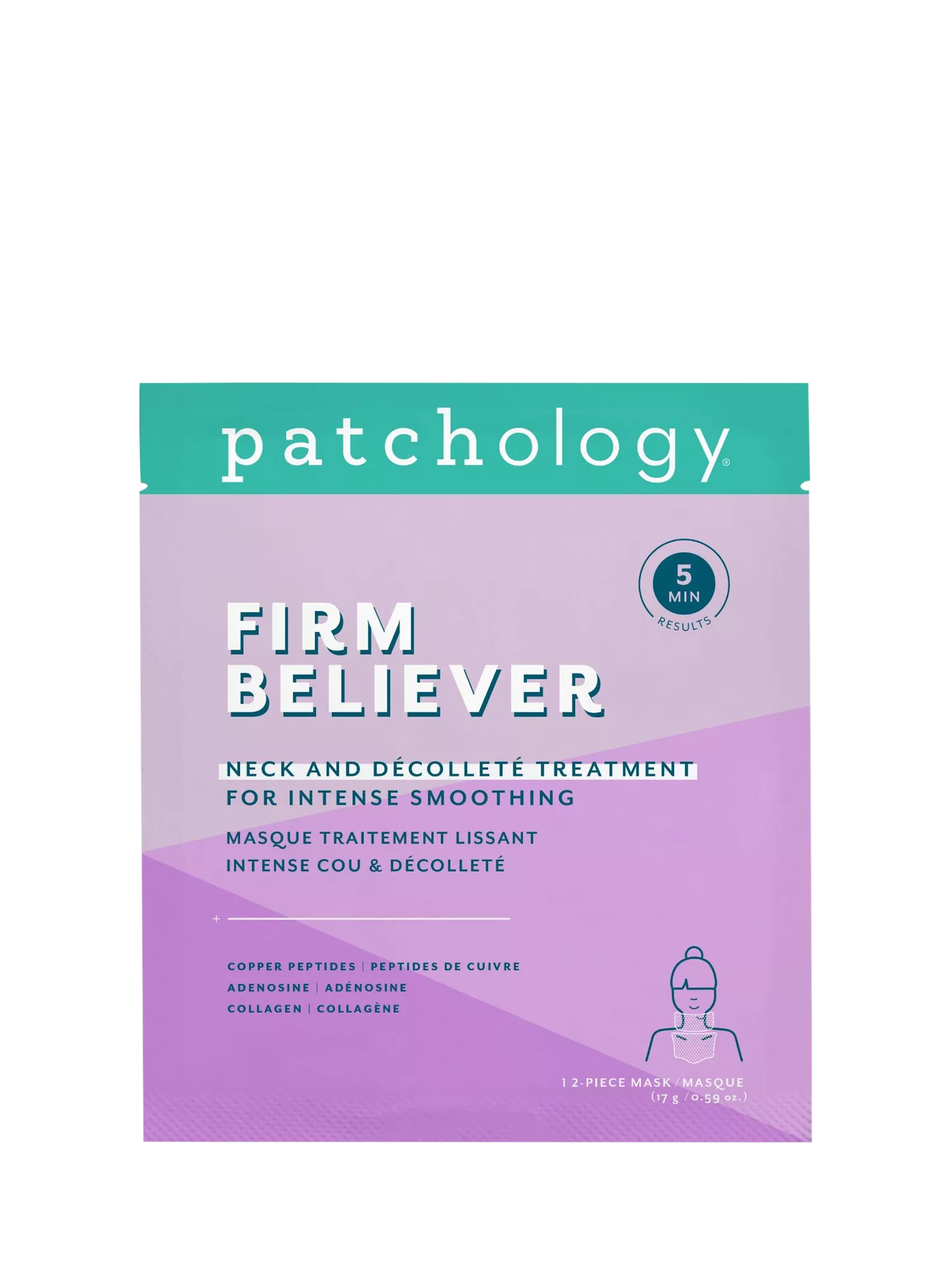 Patchology Firm Believer neck and décolleté mask, UK version