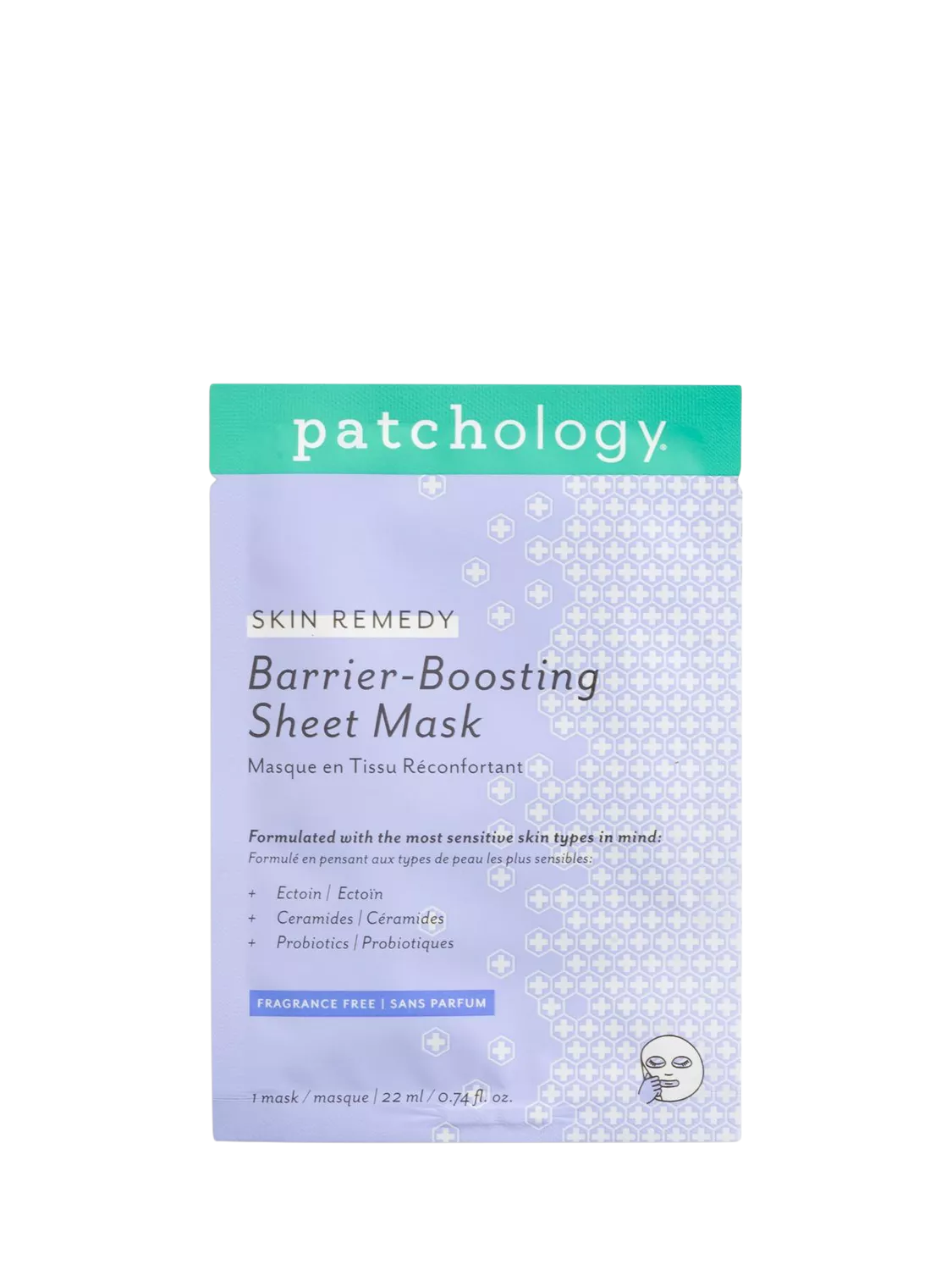 Patchology Barrier-Boosting sheet mask x1, imported from the UK