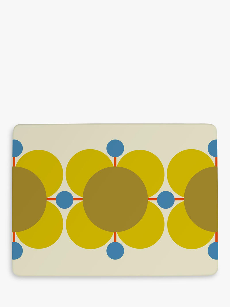 Orla Kiely Atomic Flower cork-backed placemats set of 6 assorted, imported from the UK