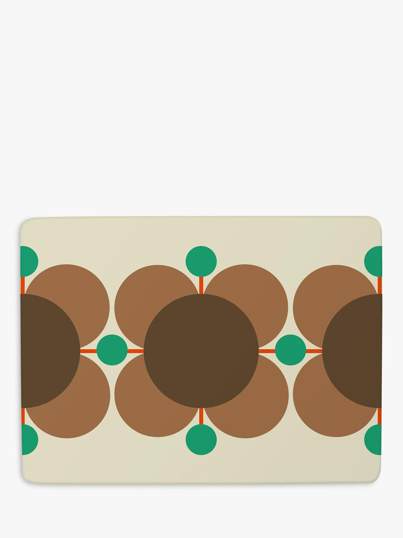 Orla Kiely Atomic Flower cork-backed placemats set of 6 assorted, imported from the UK