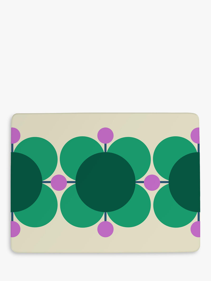 Orla Kiely Atomic Flower cork-backed placemats set of 6 assorted, imported from the UK