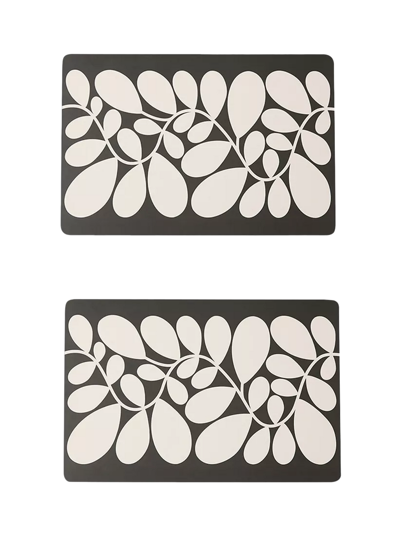 Orla Kiely Sycamore Stripe placemats set of two large black and white - British product