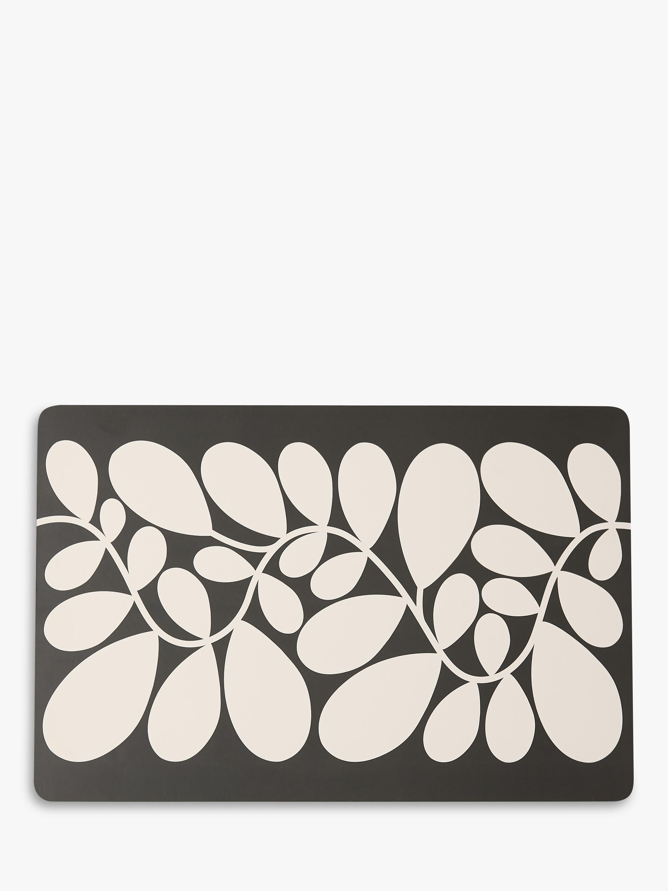 Orla Kiely Sycamore Stripe placemats set of two large black and white - British product