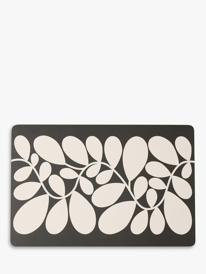 Orla Kiely Sycamore Stripe placemats set of two large black and white - British product