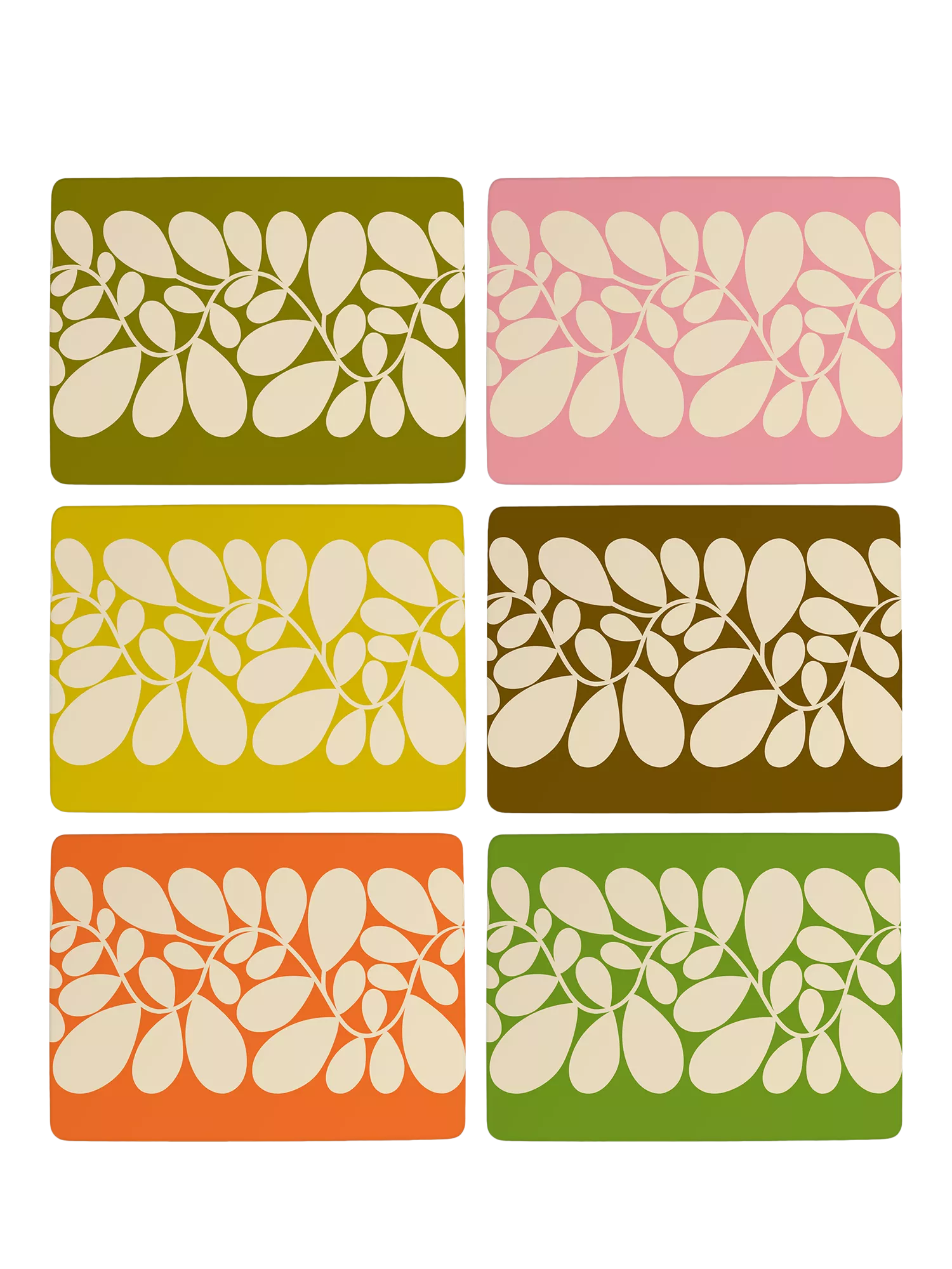 Orla Kiely Sycamore Stripe cork-backed placemat set of 6 - British product
