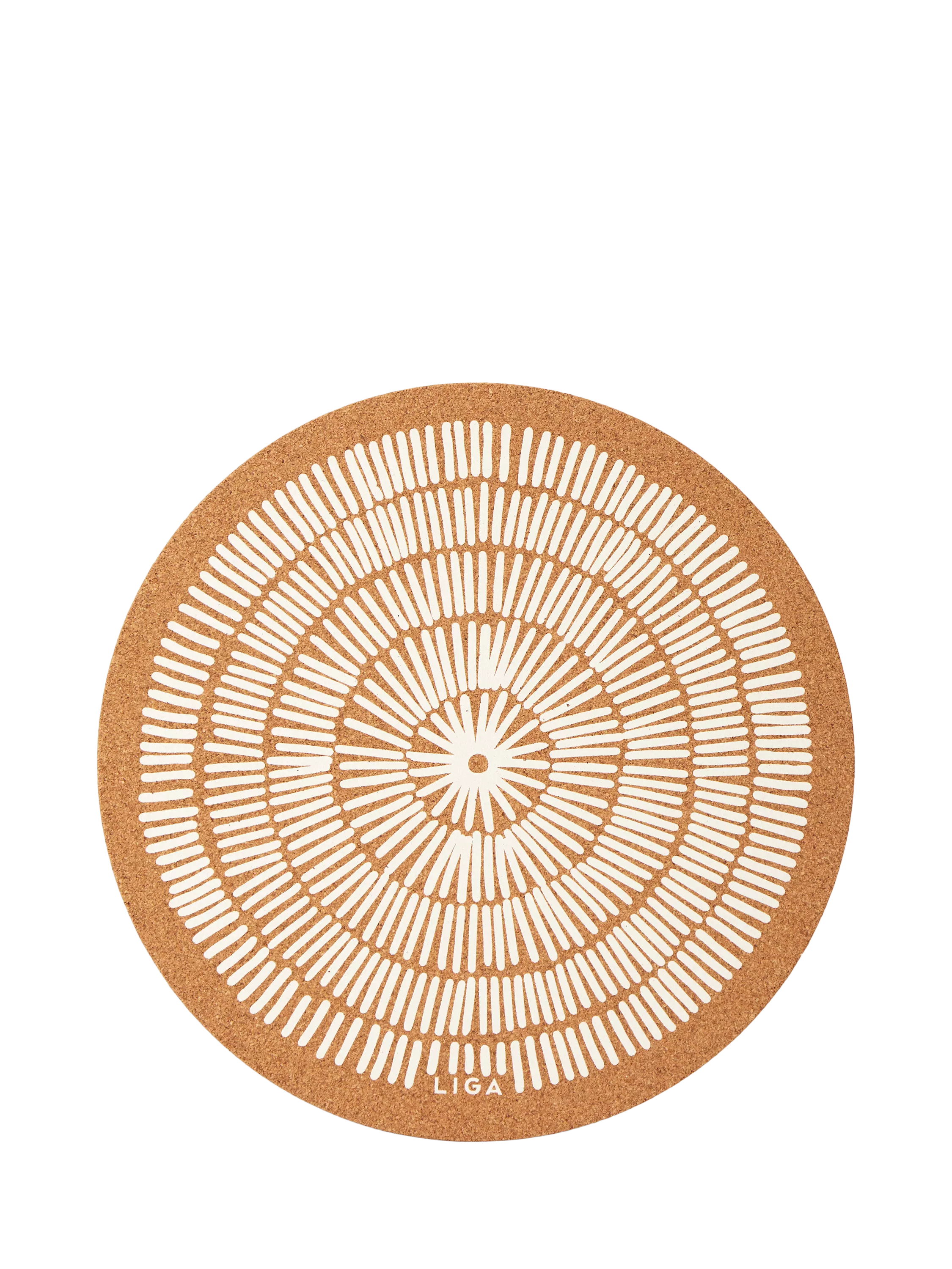 LIGA round cork placemats 30cm set of 4 - British product