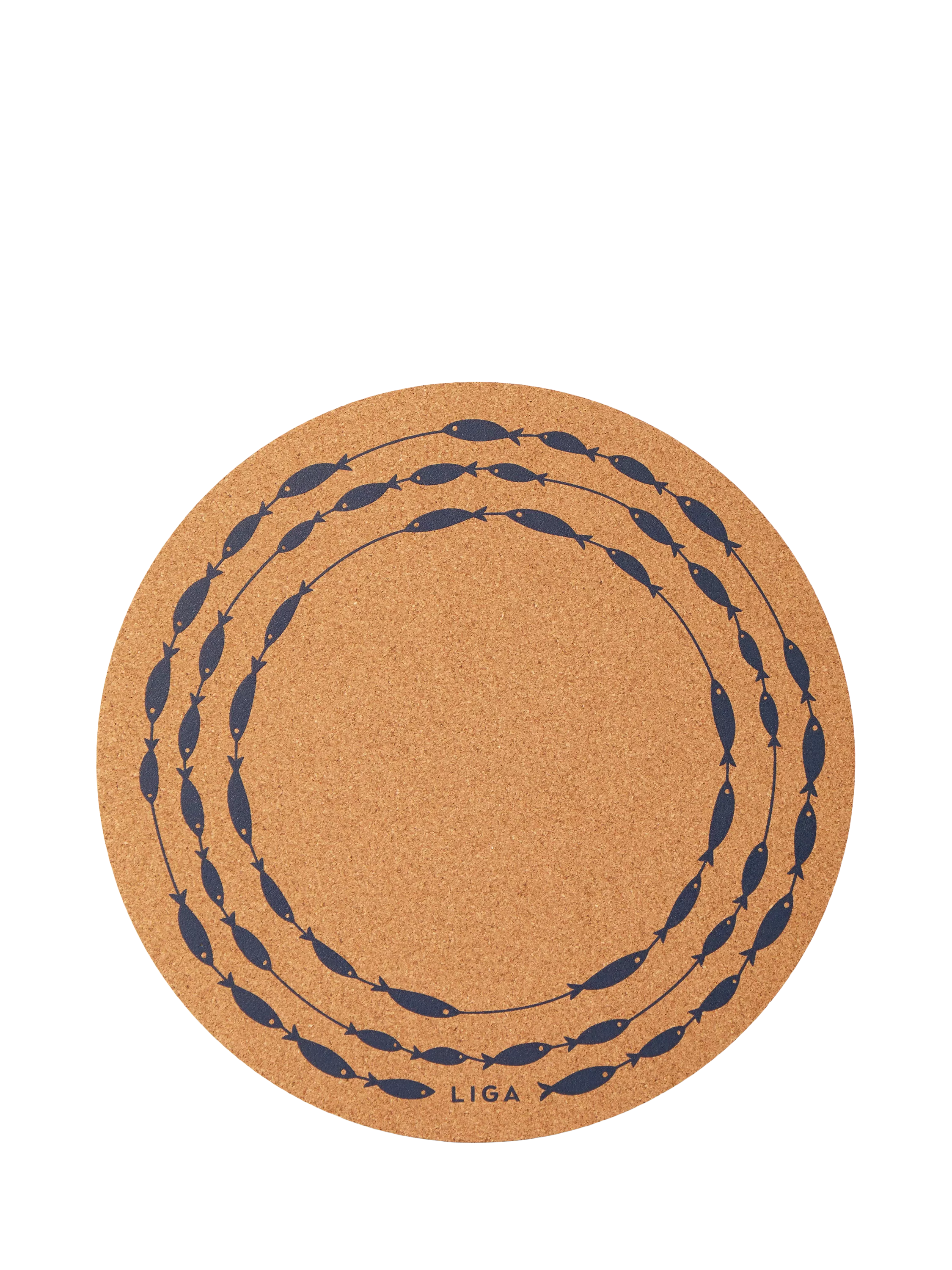 LIGA cork round placemats set of 4 natural, UK version