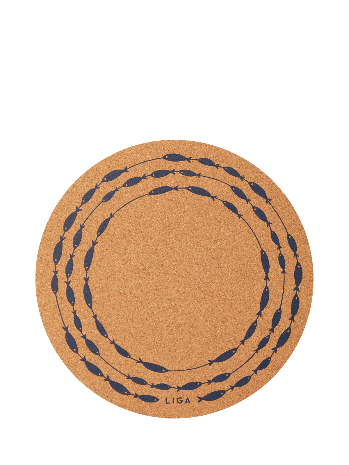 LIGA cork round placemats set of 4 natural, UK version