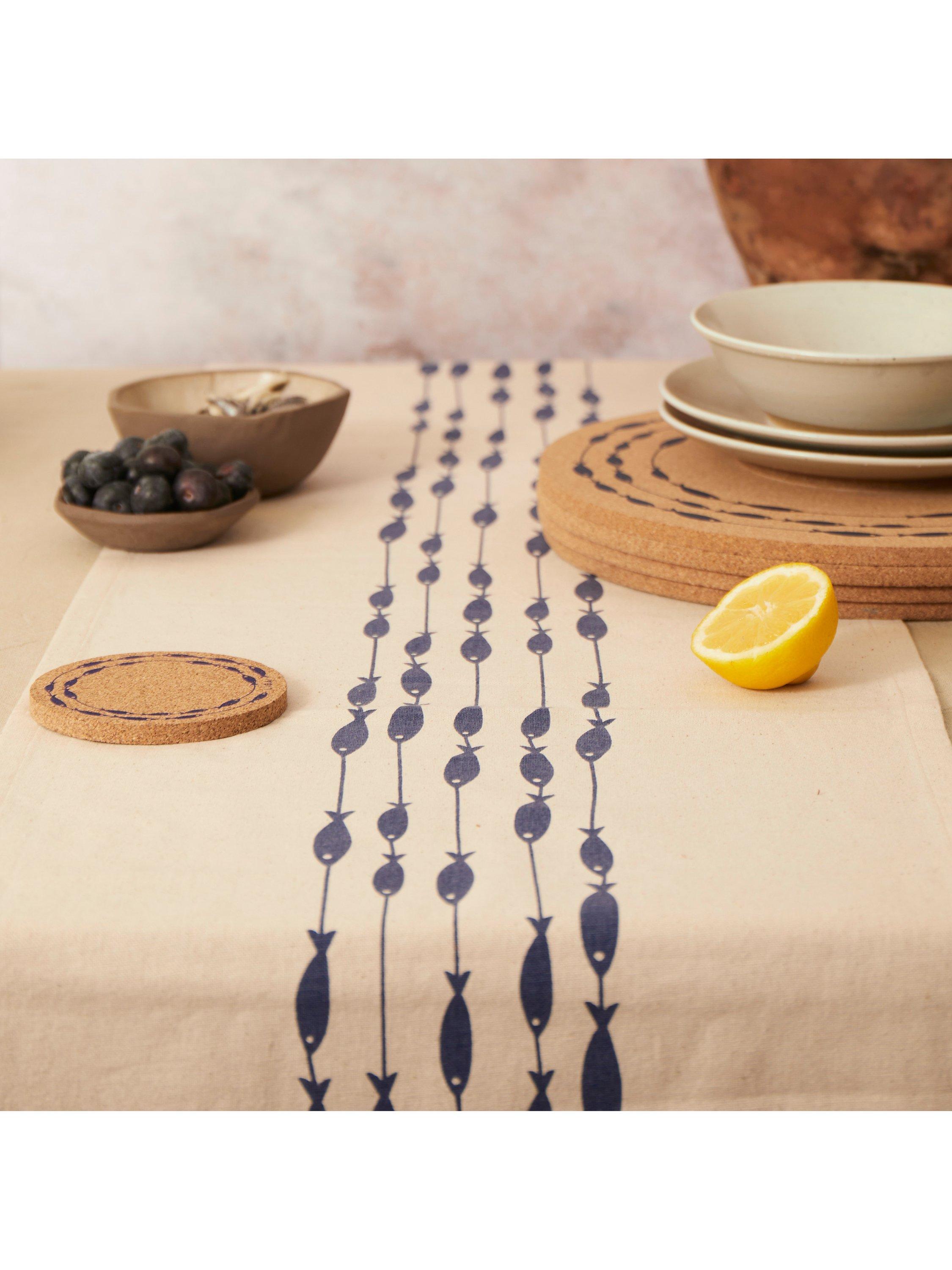 LIGA cork round placemats set of 4 natural, UK version