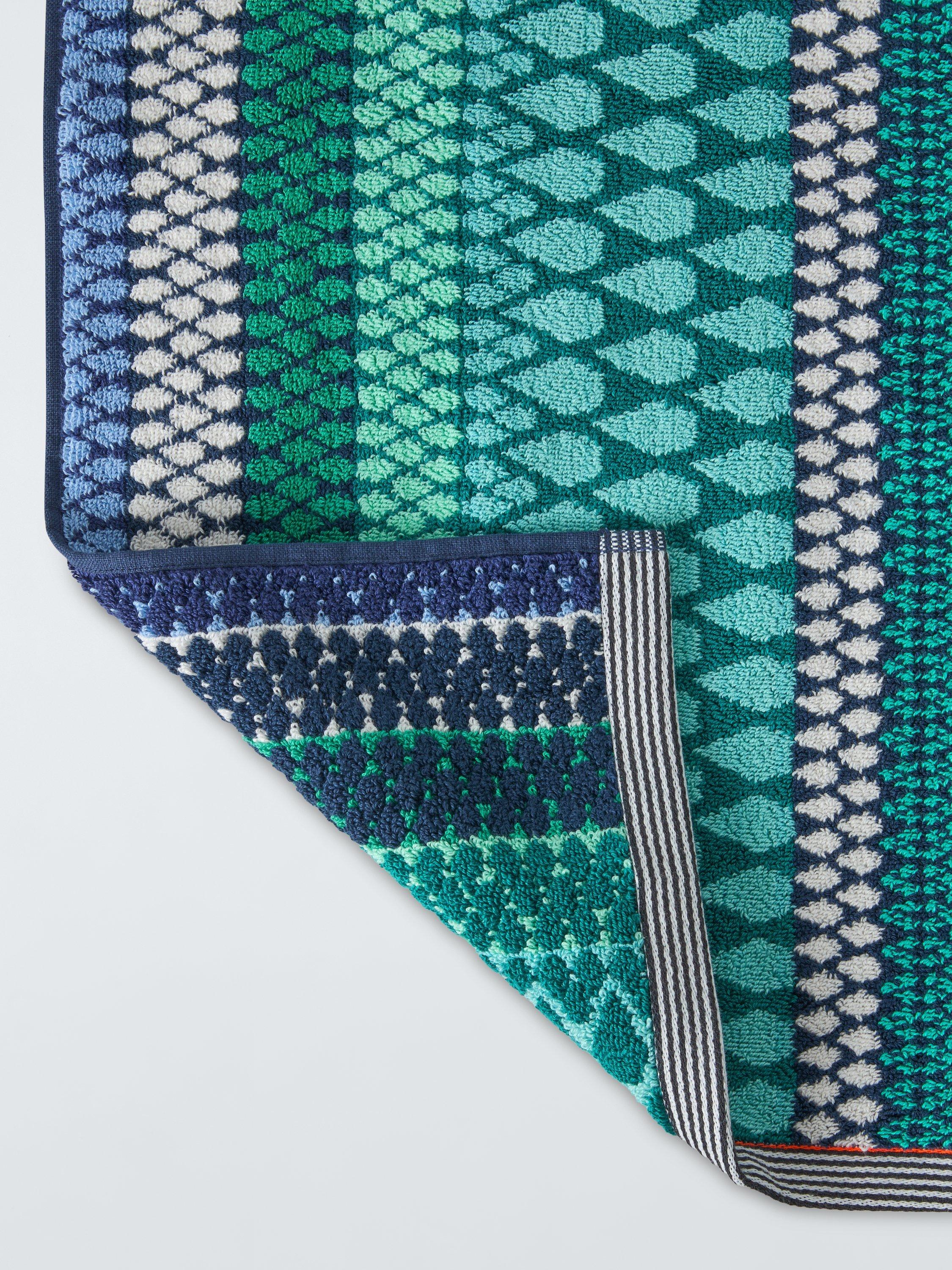 Margo Selby Olivia bath mat blue multi 80x50cm (British brand)